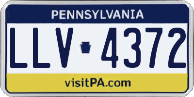 PA license plate LLV4372