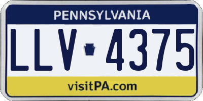 PA license plate LLV4375