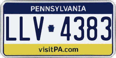 PA license plate LLV4383