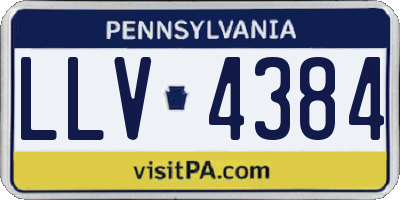 PA license plate LLV4384