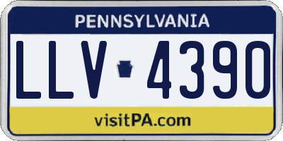 PA license plate LLV4390