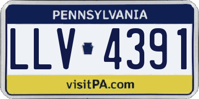 PA license plate LLV4391