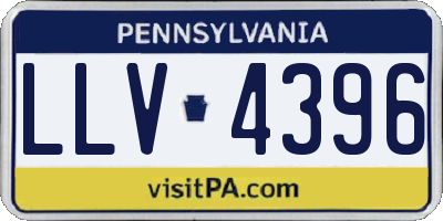 PA license plate LLV4396