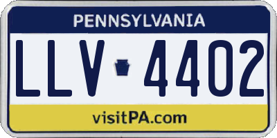 PA license plate LLV4402