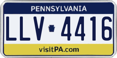 PA license plate LLV4416