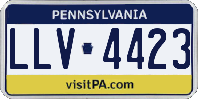 PA license plate LLV4423
