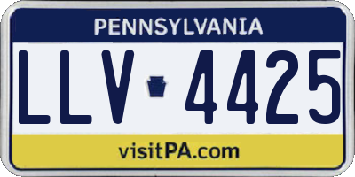 PA license plate LLV4425