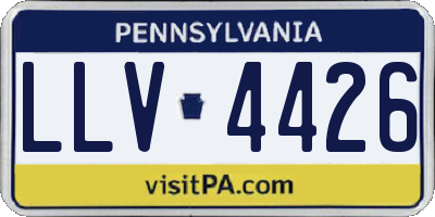 PA license plate LLV4426