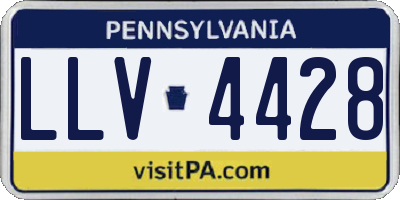 PA license plate LLV4428
