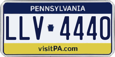 PA license plate LLV4440
