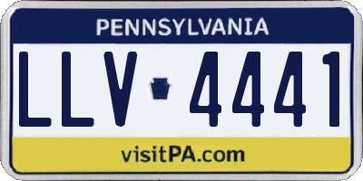 PA license plate LLV4441