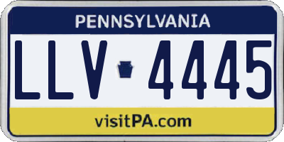 PA license plate LLV4445