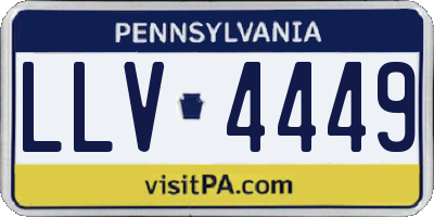 PA license plate LLV4449