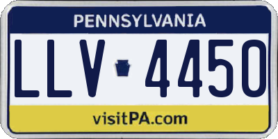 PA license plate LLV4450