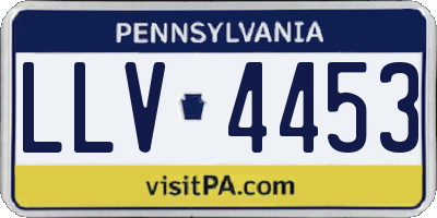 PA license plate LLV4453