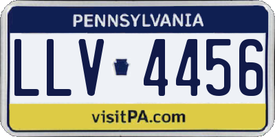PA license plate LLV4456