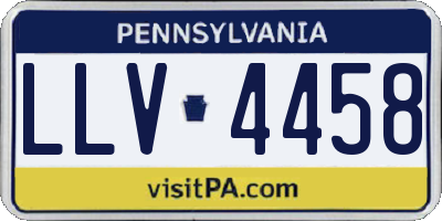 PA license plate LLV4458