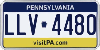 PA license plate LLV4480