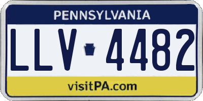 PA license plate LLV4482