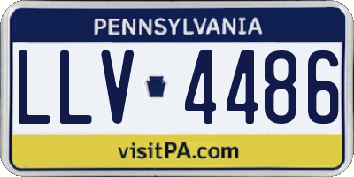 PA license plate LLV4486