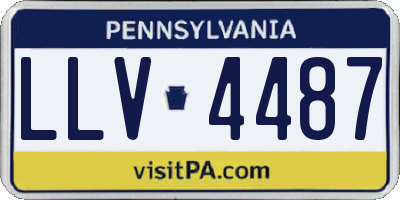 PA license plate LLV4487