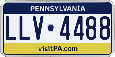 PA license plate LLV4488