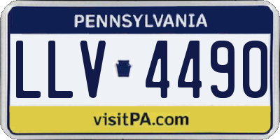 PA license plate LLV4490
