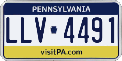 PA license plate LLV4491