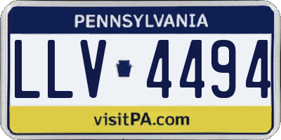 PA license plate LLV4494