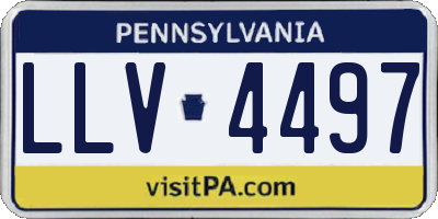 PA license plate LLV4497