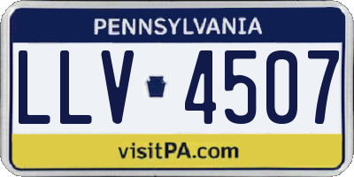 PA license plate LLV4507