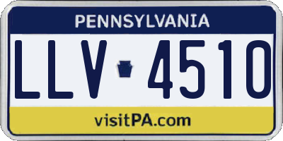 PA license plate LLV4510