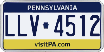 PA license plate LLV4512