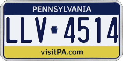 PA license plate LLV4514