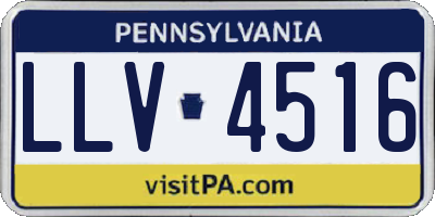 PA license plate LLV4516