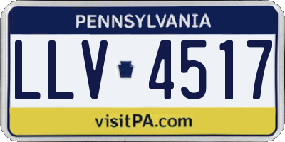 PA license plate LLV4517