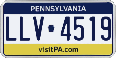 PA license plate LLV4519