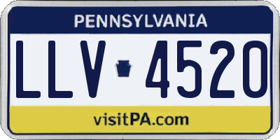 PA license plate LLV4520