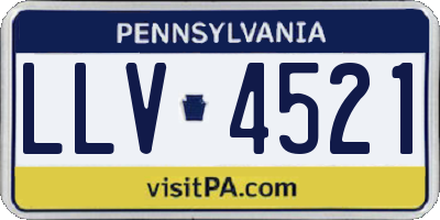 PA license plate LLV4521