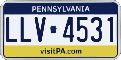 PA license plate LLV4531