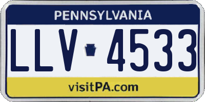 PA license plate LLV4533