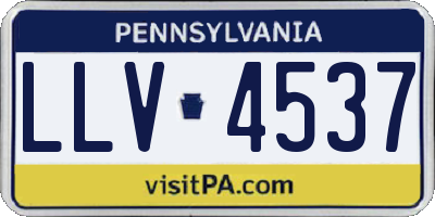 PA license plate LLV4537