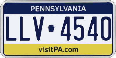 PA license plate LLV4540