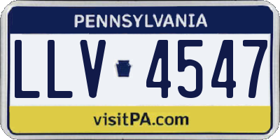 PA license plate LLV4547