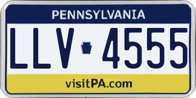 PA license plate LLV4555