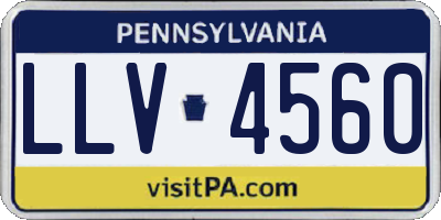 PA license plate LLV4560