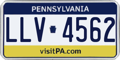 PA license plate LLV4562