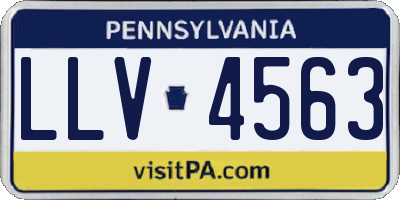 PA license plate LLV4563