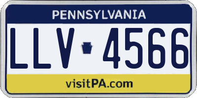 PA license plate LLV4566