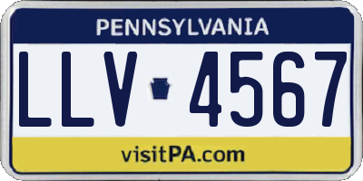 PA license plate LLV4567
